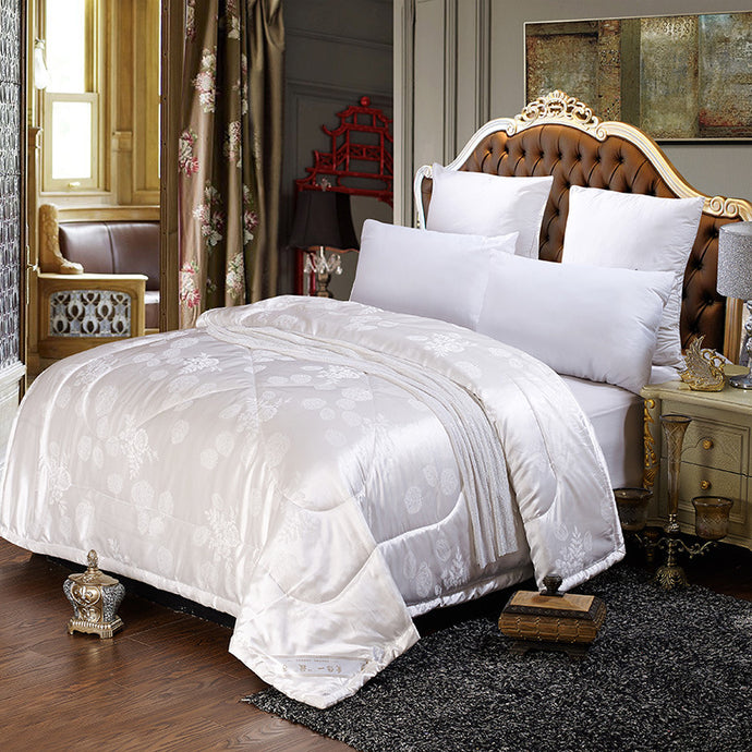 2019patchwork quilts thin comforter throw blankets Luxury White Jacquard Quilts summer throw duvet 1pc bed cover European style